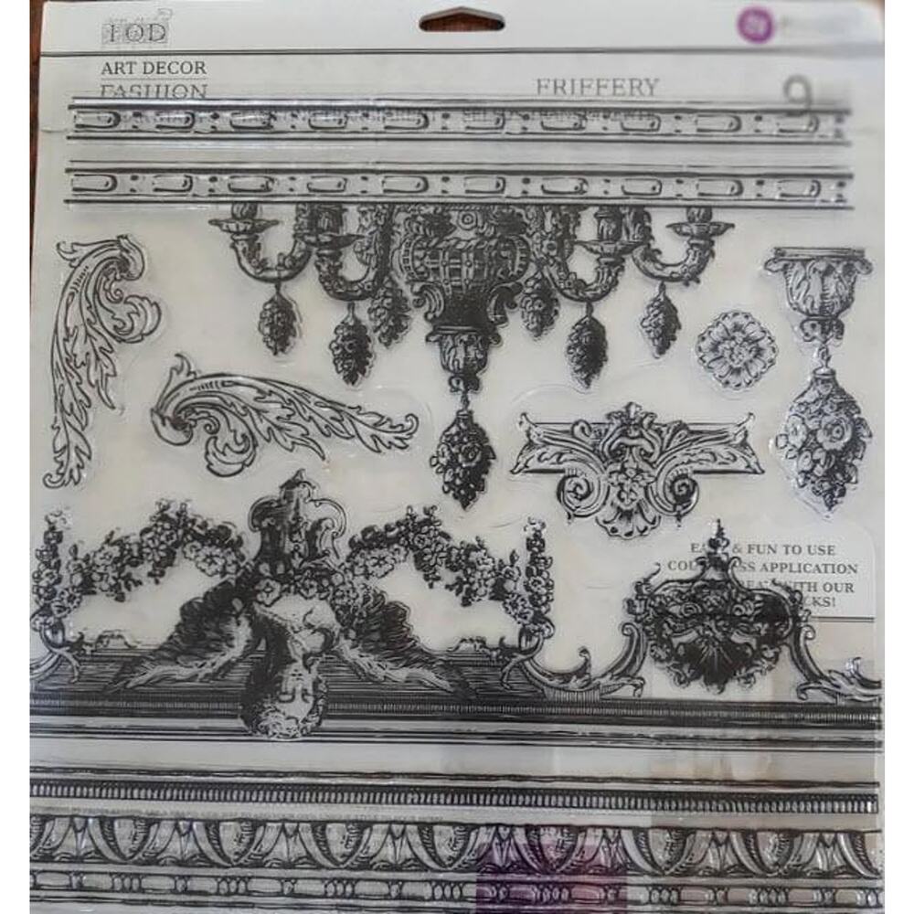 FRIFFERY - IOD Decor Stamp 12"x12" - RARE - First Gen, Retired - Brand New